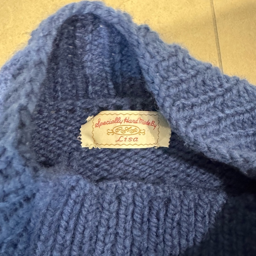 Knit handmade Men’s Sweater Sz L-XL - Picture 2 of 3